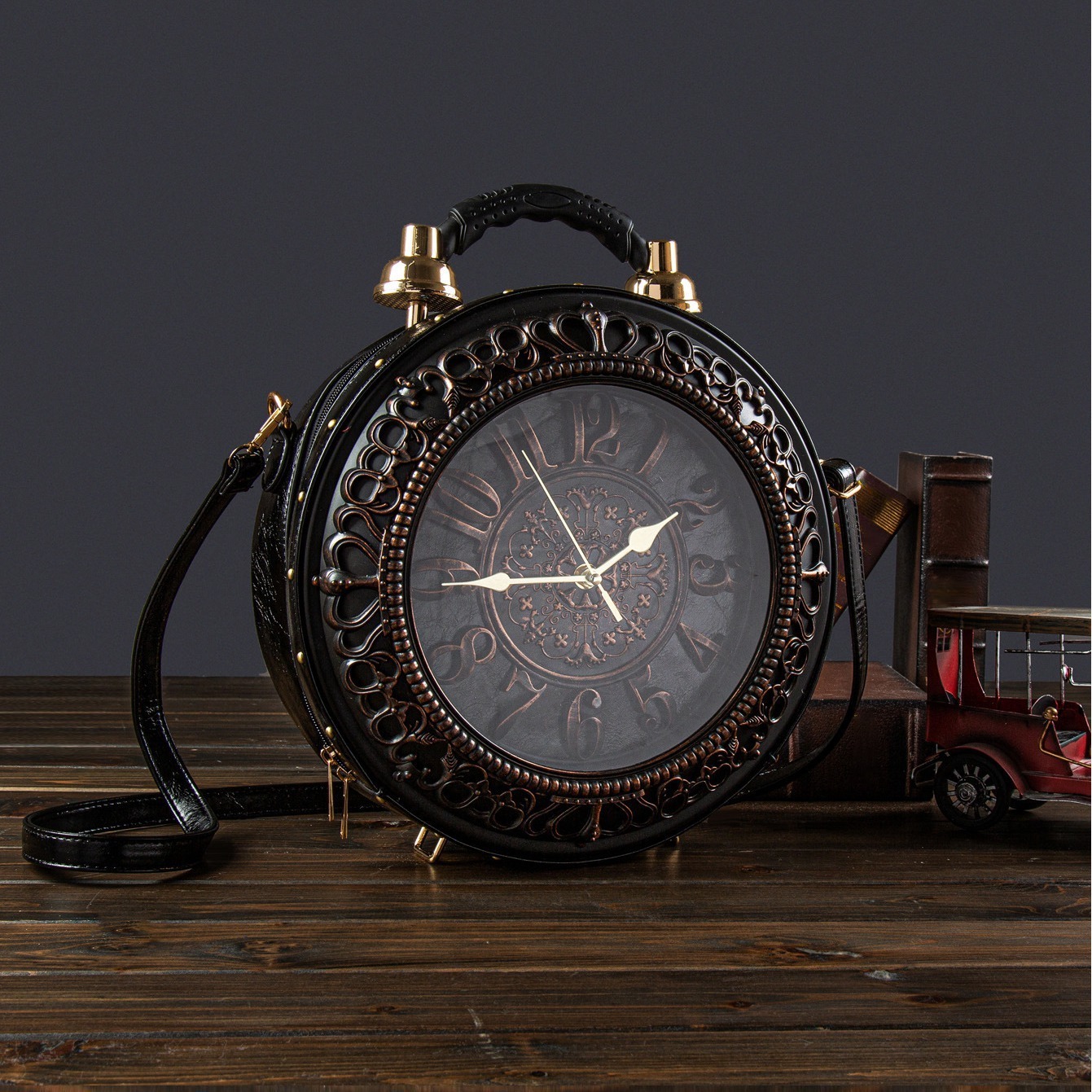 2026 new retro chic creative personality clock bag women's handbag shoulder bag crossbody bag designer bag