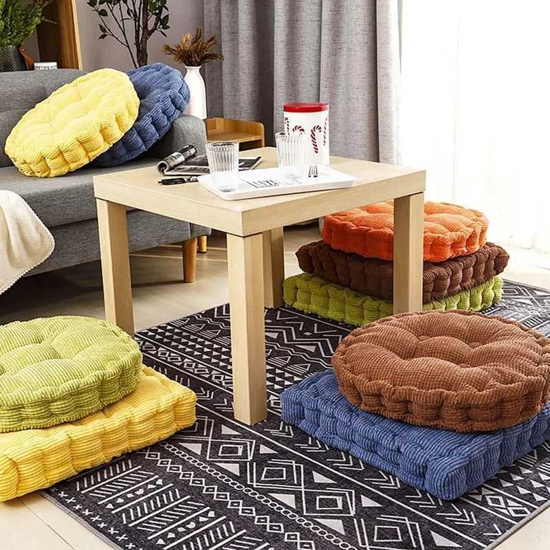 Inyahome Tufted Corduroy Thicken Floor Seat Cushion for Balcony Tatami Meditation Floor Round Square Cushion Living Room Indoor H260330 - view 7