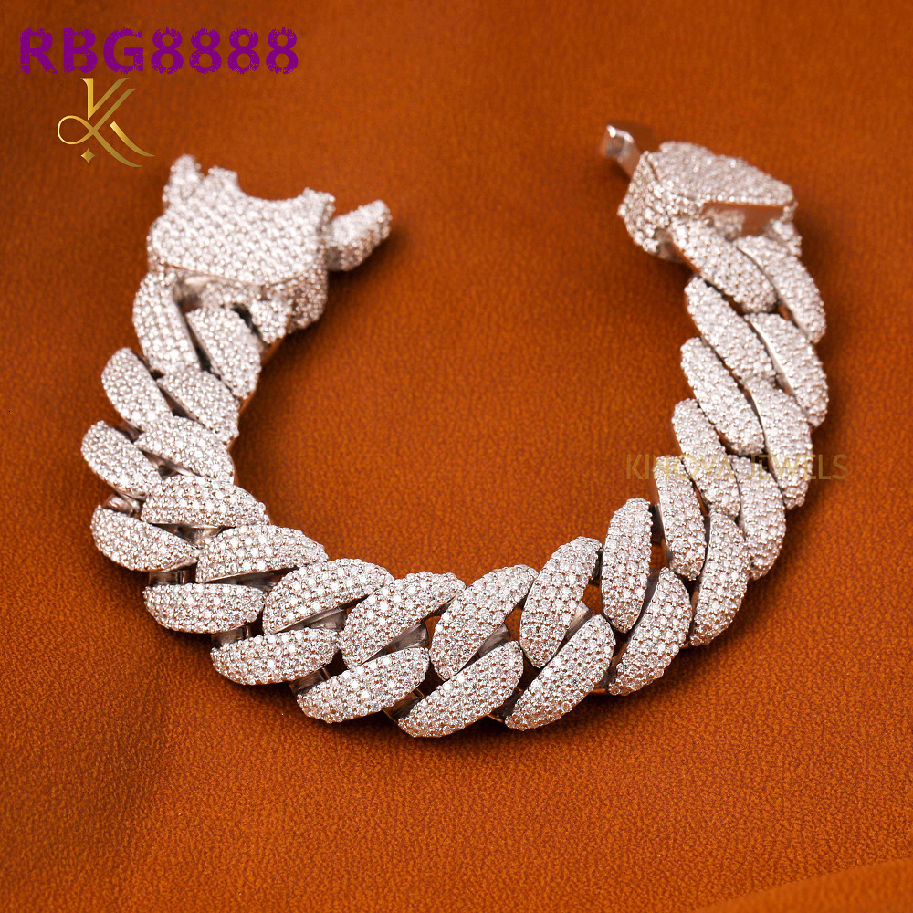 Elegant Charm Cuban Bracelets With Moissanite Diamond Design For Women Featuring Radiant Shine And Timeless Wrist Appeal
