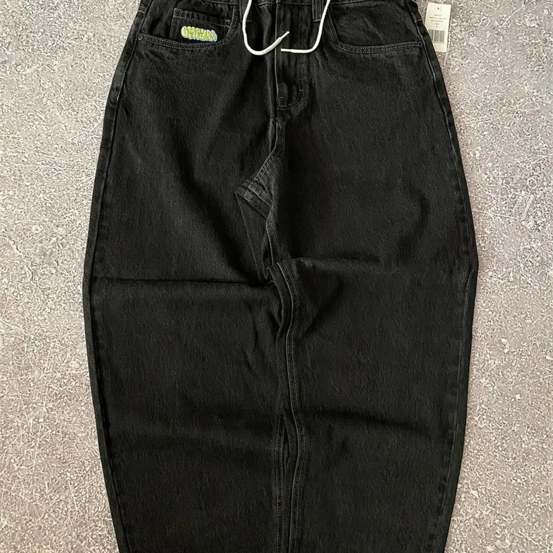 American Vintage Washed and Distressed Jeans High Street Casual Japanese Women Pants Y2k Loose Straight Fit Slim and Versatile 260327