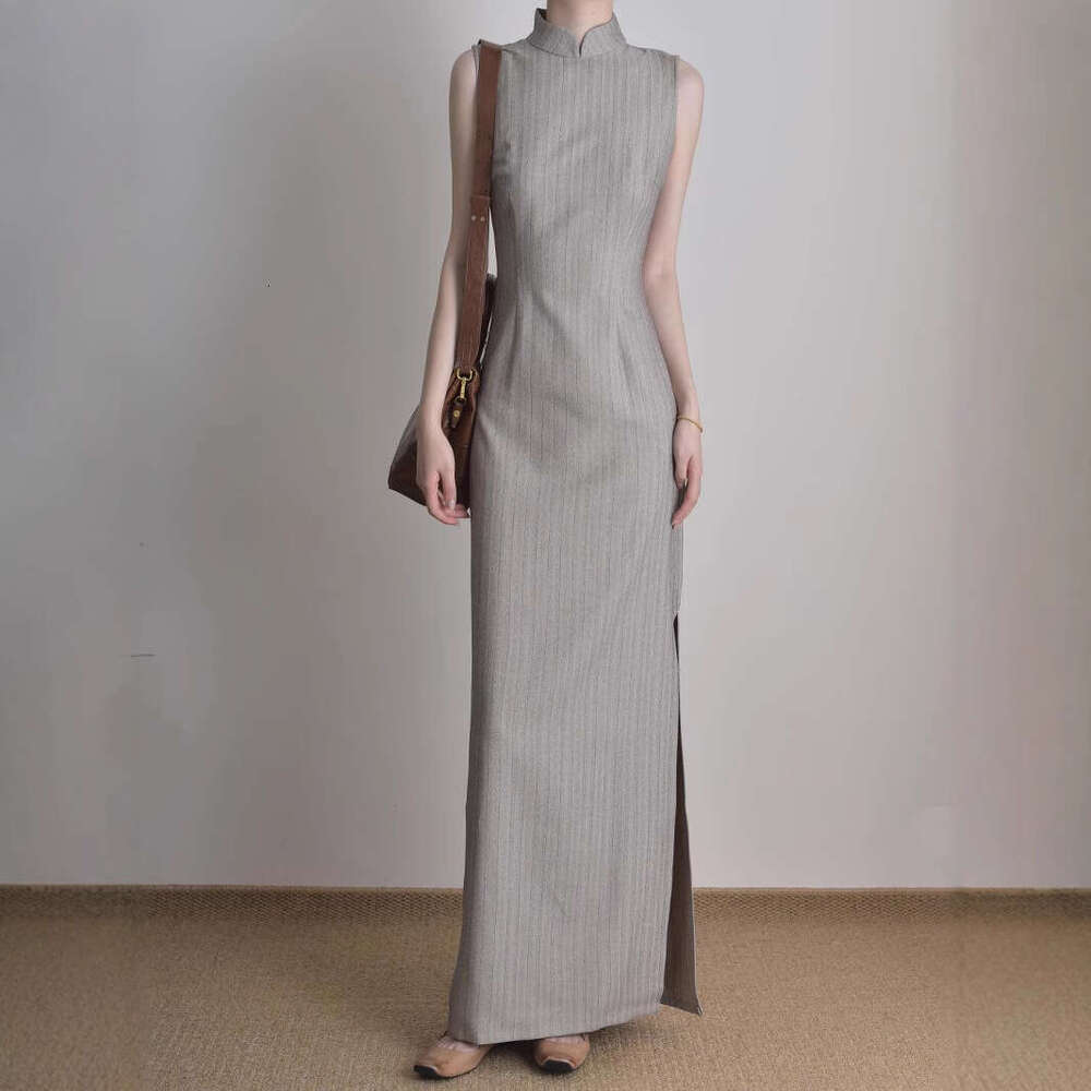 2026 Summer New Style Chinese-Inspired Retro Modified Cheongsam With Waist Slim Fit, Versatile Dress Qipao Hanfu Silk