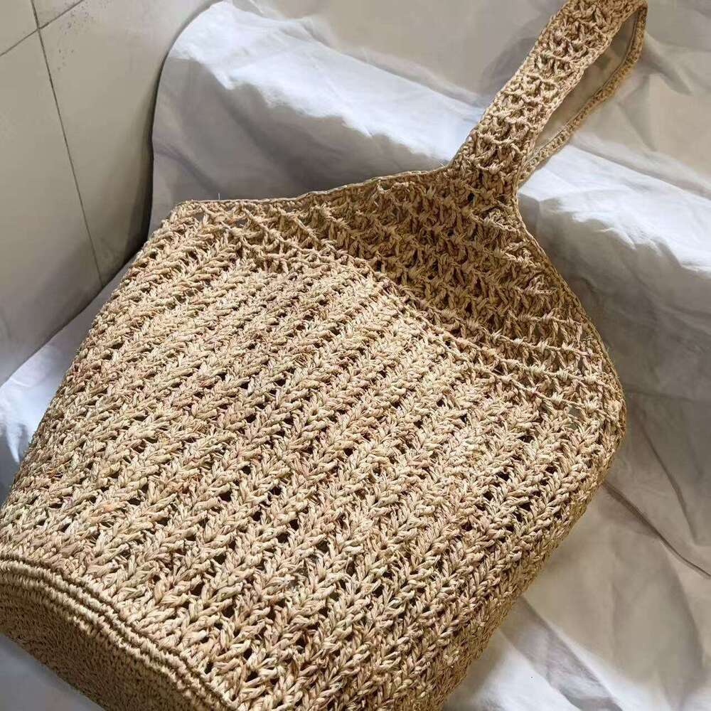 Totebag Shoulder ROSE NOIRE Large Capacity Women S Shoulder Hand Woven Raffia Bucket Holiday Beach Bag Crossbody