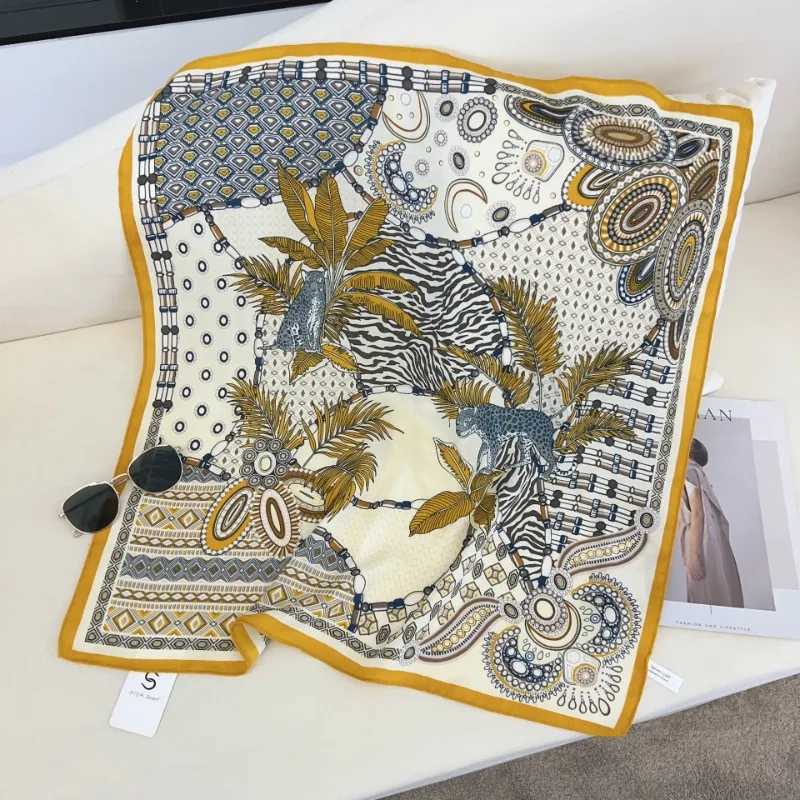 68cm Jungle Printed Scarf Wens Spring and Summer Thin Imitation Silk Scarf Retro Versatile scarf Shawl X260328