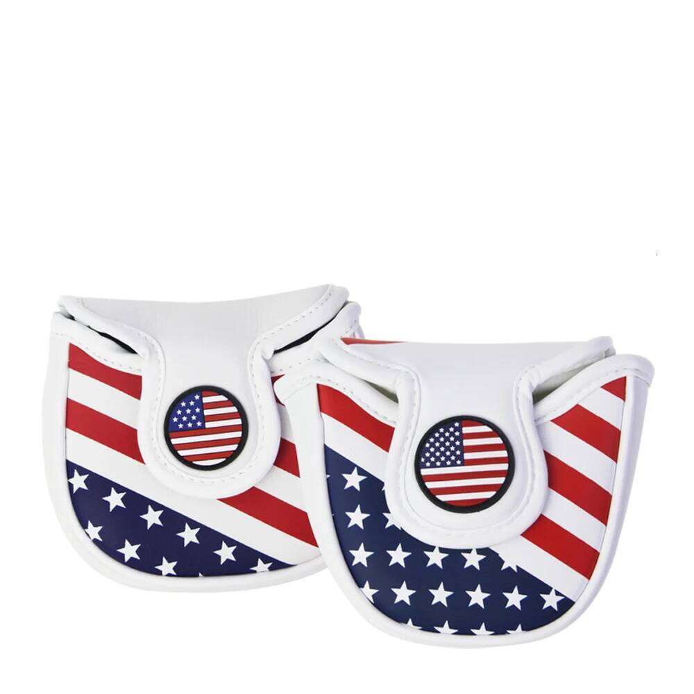 Golf Putter Cover Magnetic Mallet Blade USA Star Stripes Eagle Flag Design, Magnet Closure Fit All Putters 26Y0330