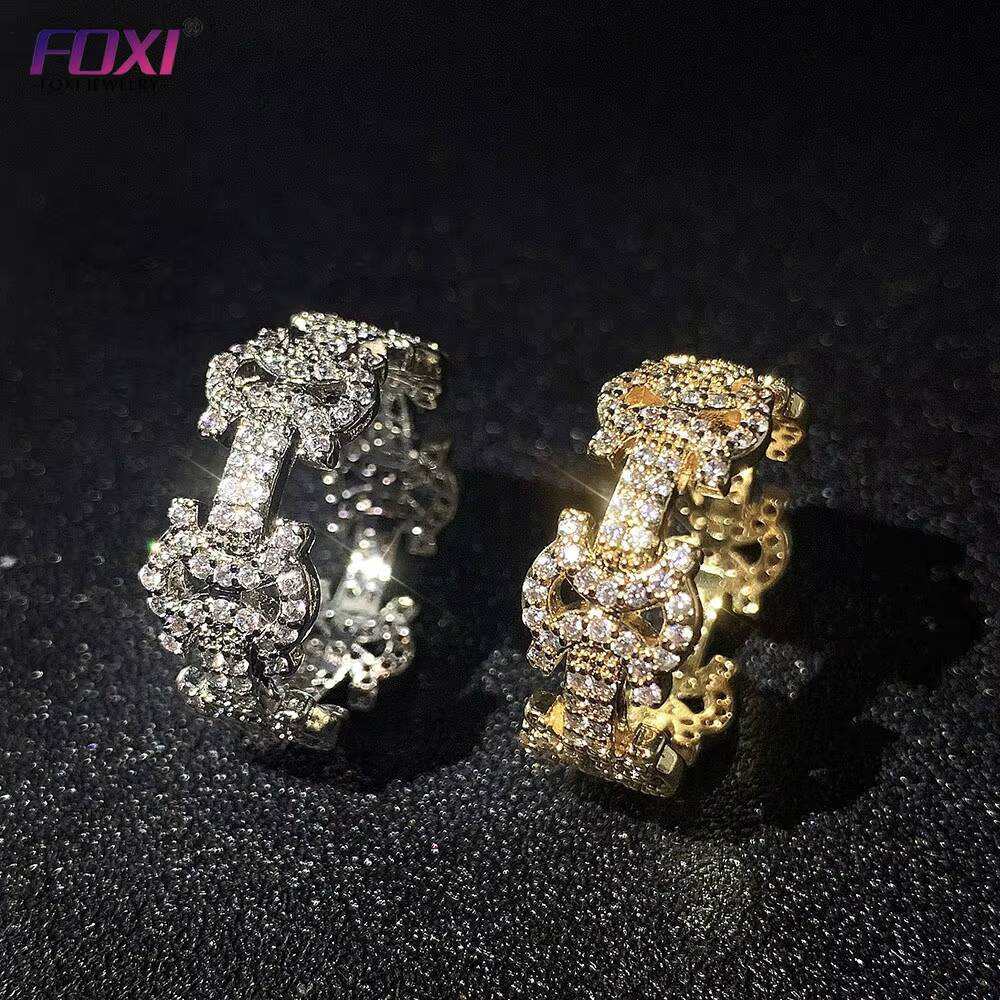 Men Jewelry Hip Hop 10k Solid Gold GRA Easy Past Diamond Tester Moissanite Rings VVS D Brand New 925 Sterling Silver Ring Women