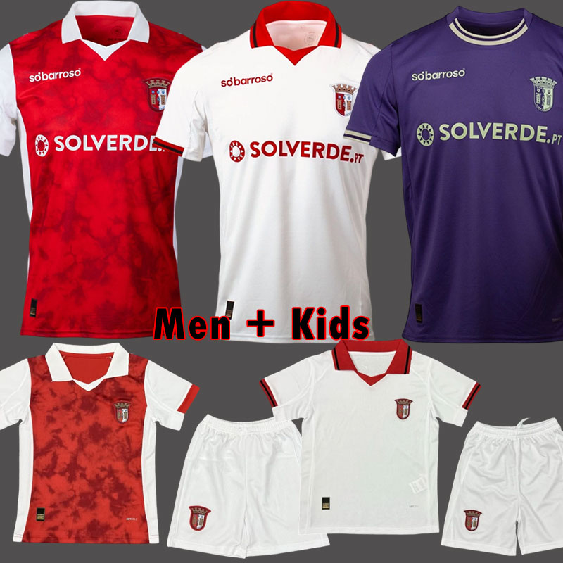 Braga 25 26 Soccer Jerseys 26 27 Braga ZALAZAR EL OUAZZANI DIEGO Football Jerseys Retro Football Shirts Tops Kits Men Kids Women Fans Player 3XL 4XL