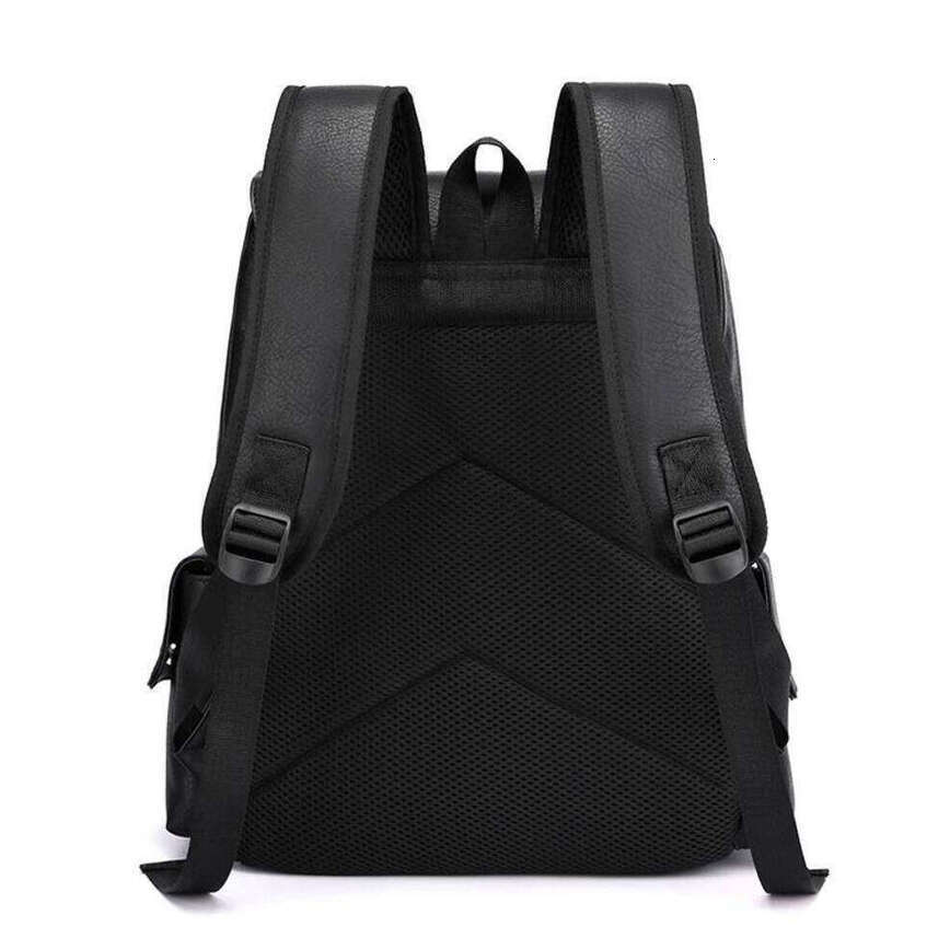 OLOEY 2025 Men Backpack PU Leather Bagpack Large Laptop Backpacks Male Mochilas Black Schoolbag For Teenagers Boys Brown Sac A Dos Premium Feel