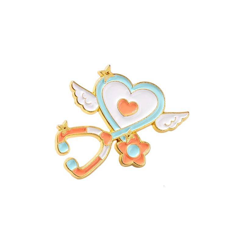 Stethoscope Collection Enamel Pins Cartoon Doctor Nurse Brooch Lapel Pin Custom Medical Badges Graduation Gift for Students