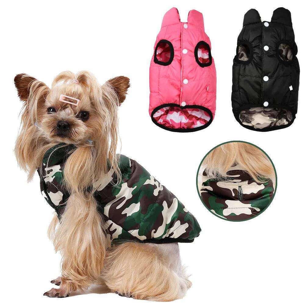 Pet Jacket Coat For Small Medium Dogs Autumn Winter Warm Fleece Puppy Reversible Dog Clothing Yorkshire Pug Costume