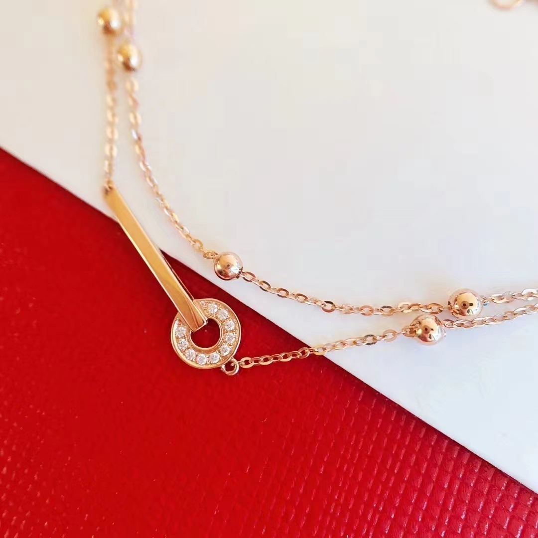 Jewlery Designer For Women Women's Keychain Bracelet In A Minimalist Style With Double-Layer Design Featuring High-End Beaded Pearls And Full Dia