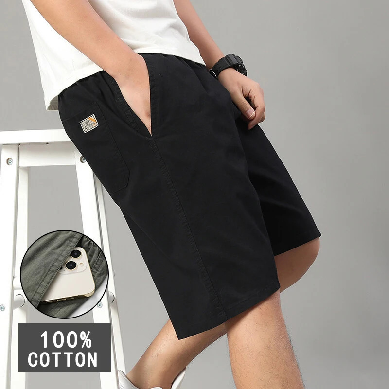 Plus Size Mens 100 Cotton Casual Shorts Light Weight Sports Shorts Quick Drying Relaxed Fit Running Shorts Fitness 260327