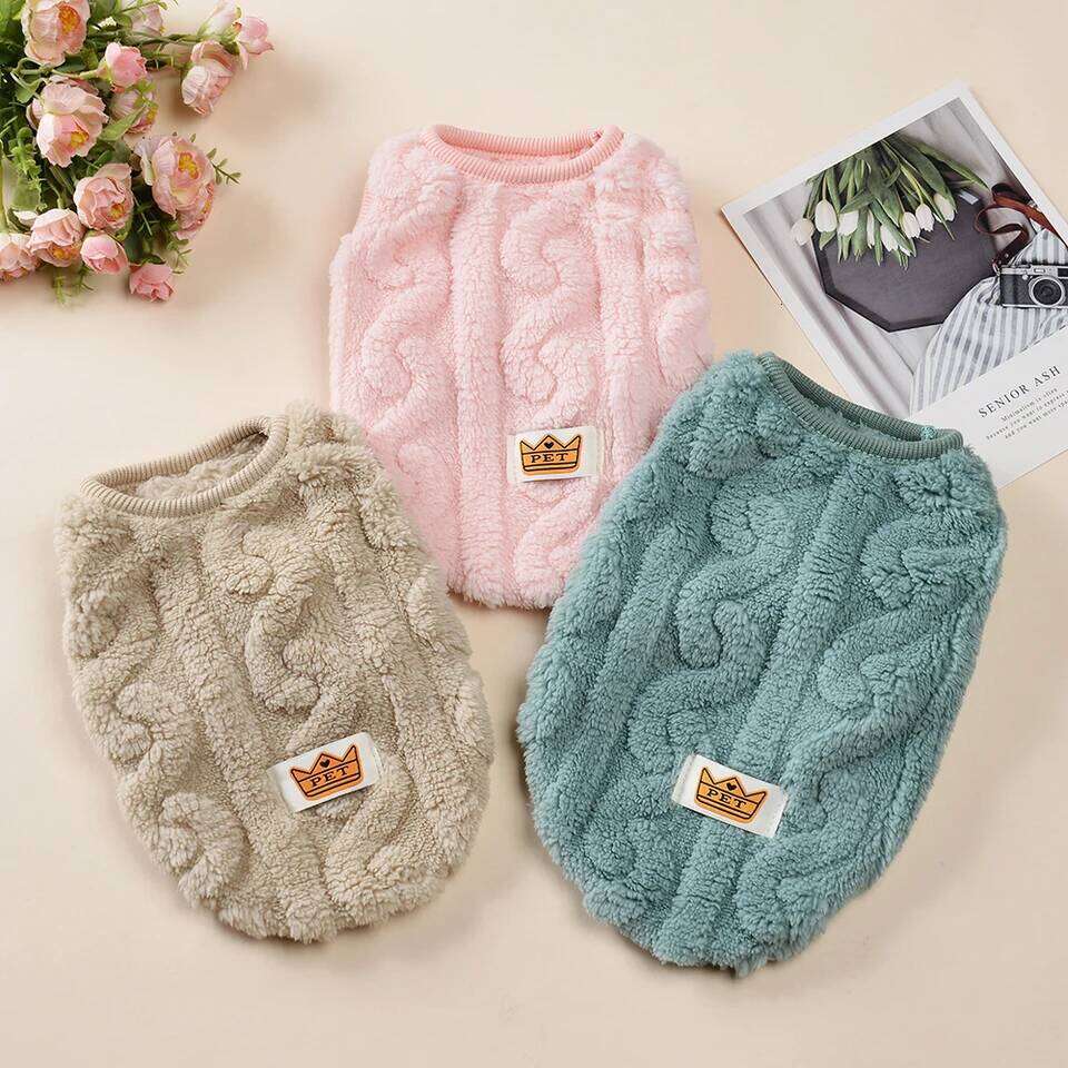 Fleece Pet Dog Jacket Coat For Small Medium Dogs Cats Autumn Winter Puppy Cozy Vest Cat Costumes Yorkshire Chihuahua Clothing
