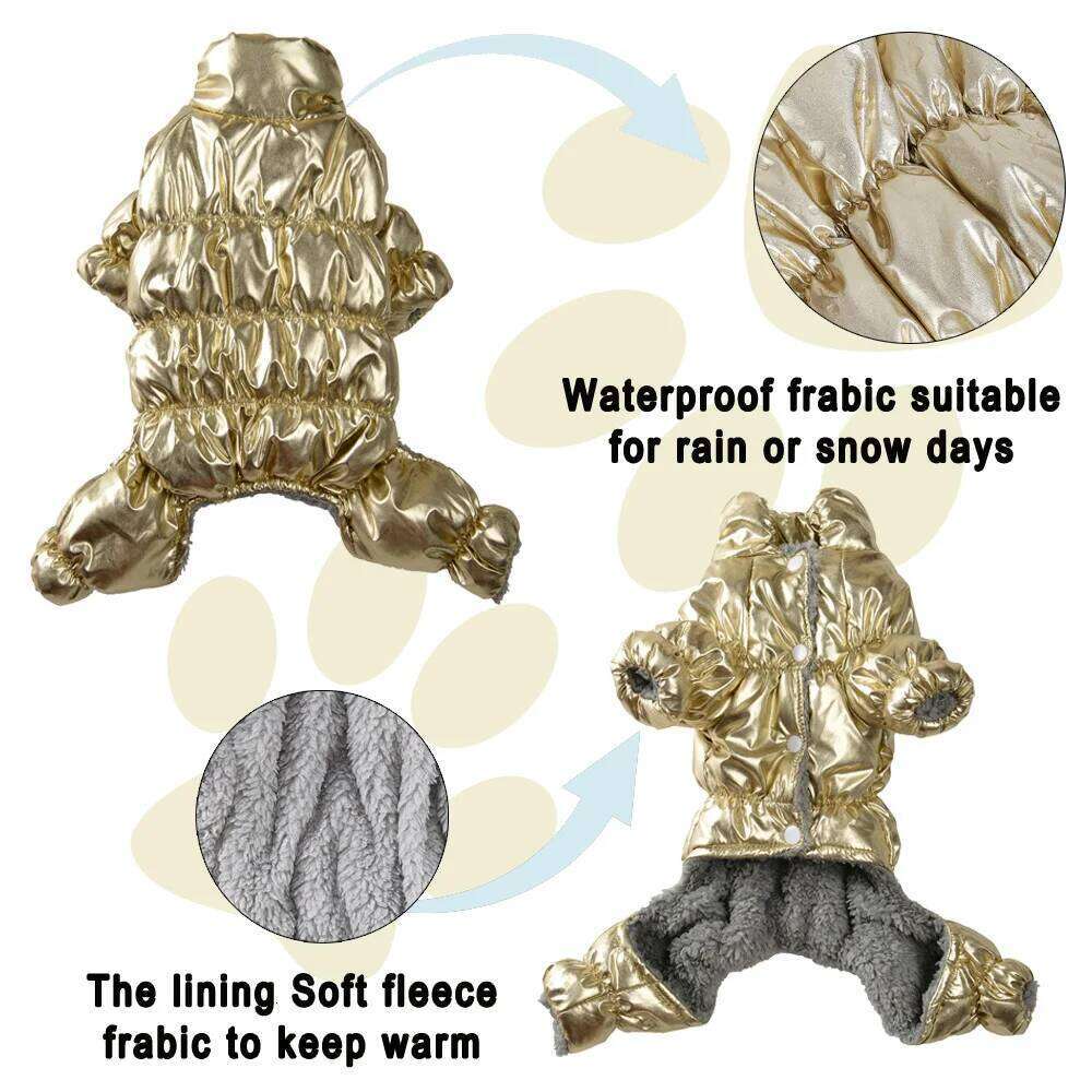 Hiking Pet Dog Jacket Coat For Small Medium Dogs Winter Waterproof Puppy Jumpsuit Cat Warm Clothes French Bulldog Pug Clothing