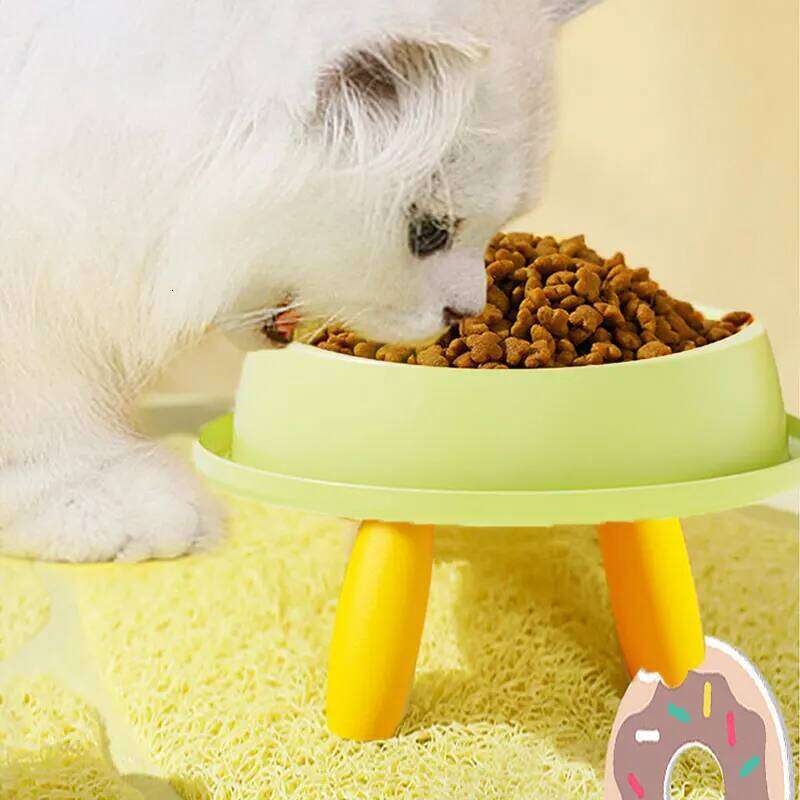 Elevated Pet Feeder Bowl with Weighted Base Anti-Overflow Edge Non-Slip Detachable Design for Joint Care of Cats And Dogs 26W0330