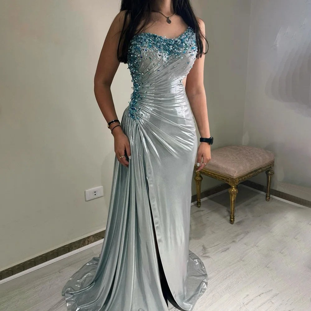 Modern Prom Dress Sweetheart Bridal Dresses Sexy Crystal Sequins Lace Evening Dress Floor Length Party Gown Size Customized vestido de novia
