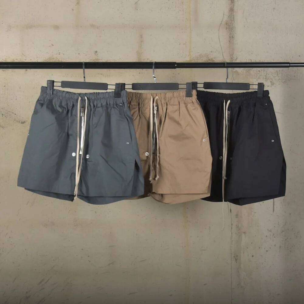 Ro25 Dark High Street Men's Quarter Pants Zipper Drift Straps Summer Casual Split Versatile Shorts Retro