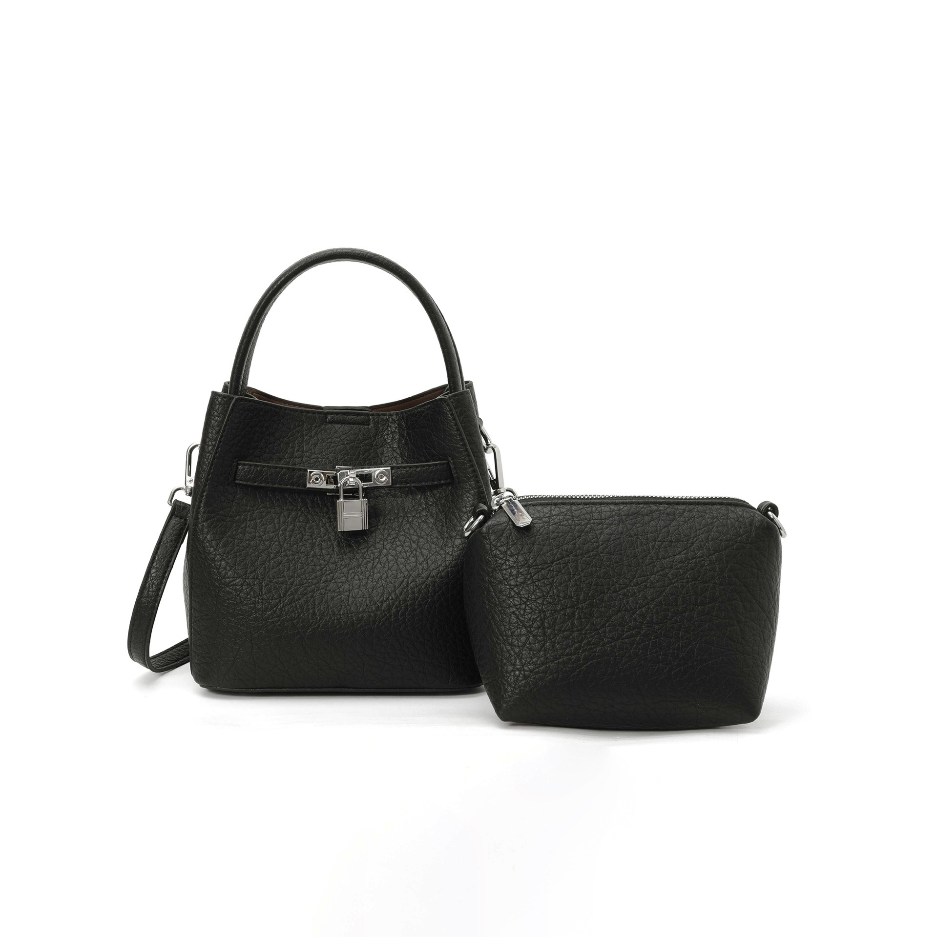New women's bag set, PU simple large-capacity shoulder bag, girls' backpack, handbag, trendy manufacturer wholesale