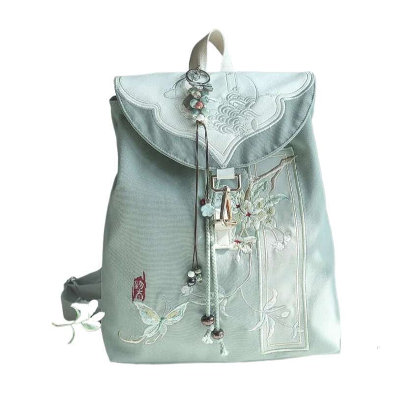Chinese Embroidery Inch Retro Chinese Style Backpack Handmade Embroidery Canvas Bag With Zipper Laptop Drawstring Rucksack Clutch Bags