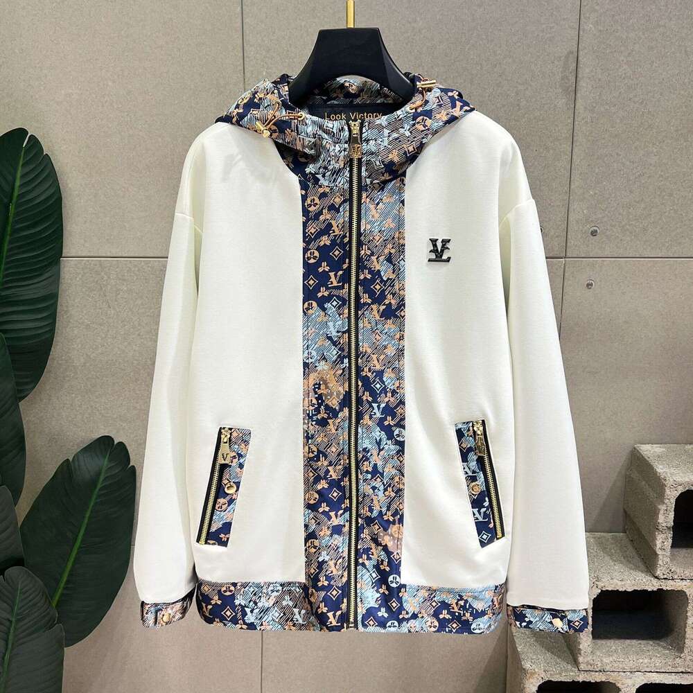 2026 Spring New Design Sense Light Luxury Men's Youth Fashion Trend Versatile Patchwork Hooded Casual Jacket