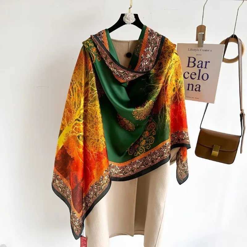 180x90cm Money Tree Printed Scarf Wens New Style Emated Silk Thin Scarfs Fashion Versatile scarf Scarf Shawl X260328