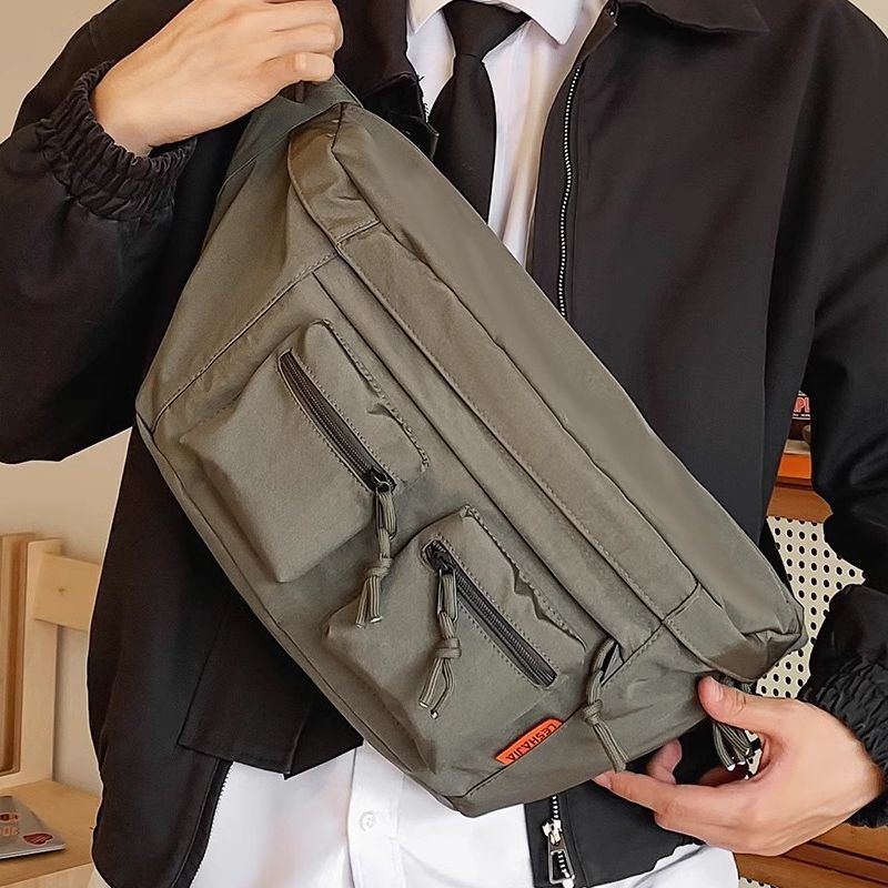 Trendy Brand Workwear Chest Men 2025 New Large Capacity Functional Sports Cycling Crossbody for Women Casual Single Shoulder Bag