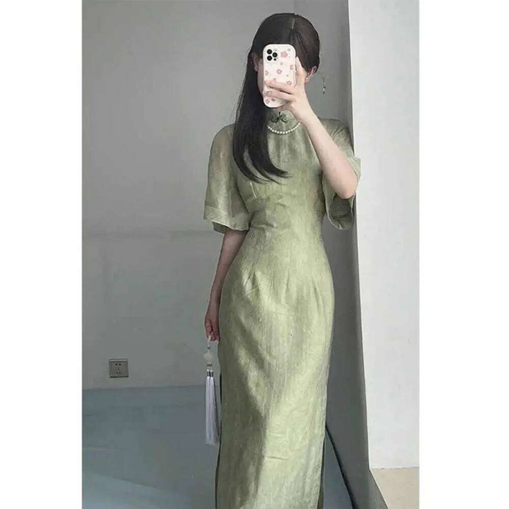 Cheongsams Chinese Traditional Girls Dress For Women Clothing Fashion Clothes Streetwear Ethnic Style Qipao Vintage MAKOUFEI