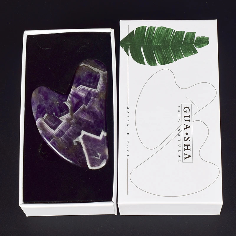 Wholesale Jade Guasha Tool Care Face Massager Natural Stone Crystal Massage Beauty Body Traditional SPA Healing Health Tools 260316