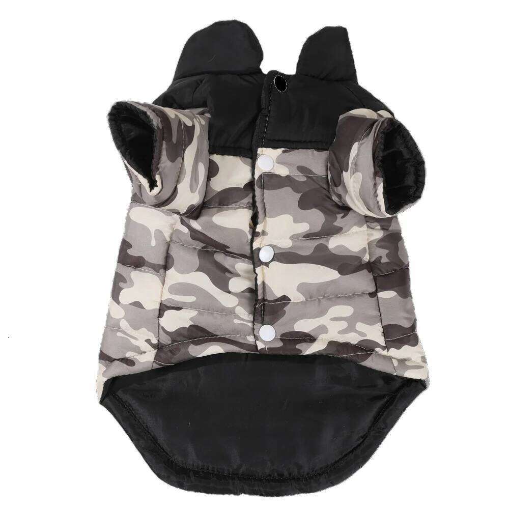 Camping Dog Clothes Camouflage Print Pet Coat With D-ring Kitten Windproof Hiking Jacket For Small Dogs Cats Chihuahua Overalls