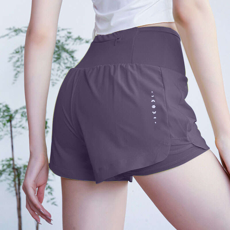 Summer Anti-Exposure Sports For Women Faux Two-Piece Quick-Dry Breathable Yoga Pants, Running Training Shorts