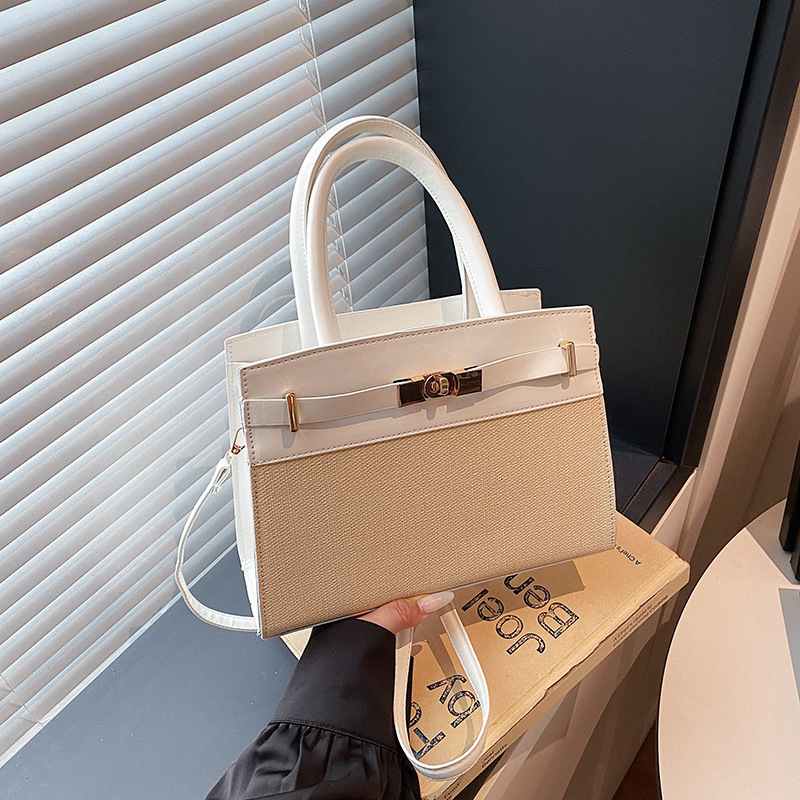 Free Shipping High Value 2026 New Women's Color-Block Handbag, Fashionable High-Quality, Cross-Border Shoulder and Crossbody Commuting Small Squa