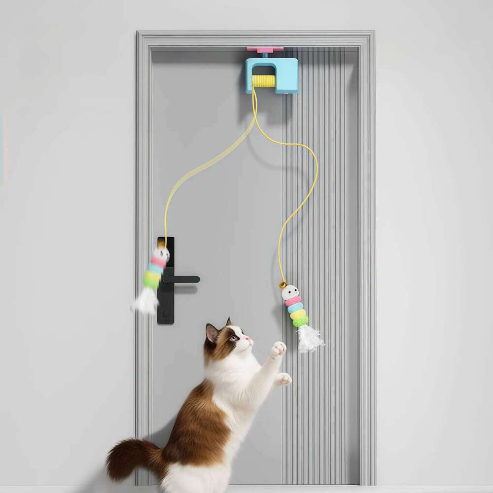 Electric Smart Interactive Teasing Stick Automatic Funny Hanging Door Flying Bird Toy Pet Stress Relief Toys For Cat