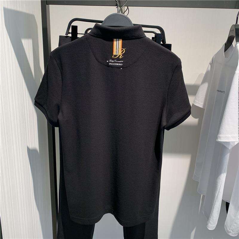 Men's Summer New Business Casual Polo Shirt Fashion Embroidered Korean Style Turn-Down Collar Short-Sleeve T-Shirt Trendy
