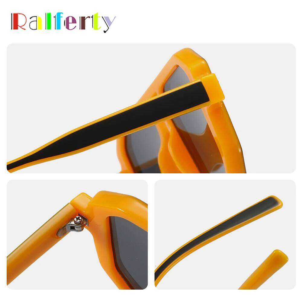 Ralferty Candy Square Sunglasses for Women Pink Gradient Double Bridge Men's Sun Glasses Female Shades UV Protection Oculos 26Y0330
