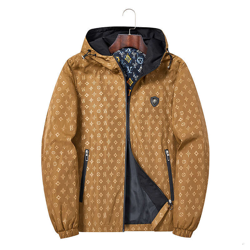 2025 Spring And Autumn New Luxury European Style Men's Jacket With Fashionable Hooded Design, Versatile Trendy Coat Asia Size