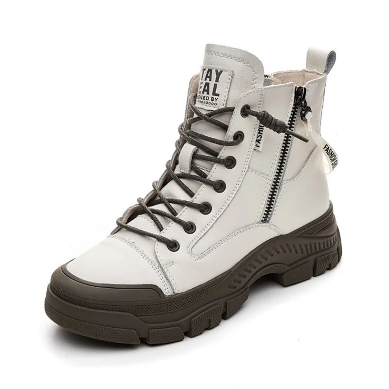 GKTINOO 2026 Autumn Winter Shoes Genuine Leather Sneakers Fashion Boots for Women Thick Sole Women Ankle Boots Ladies Botas 260327