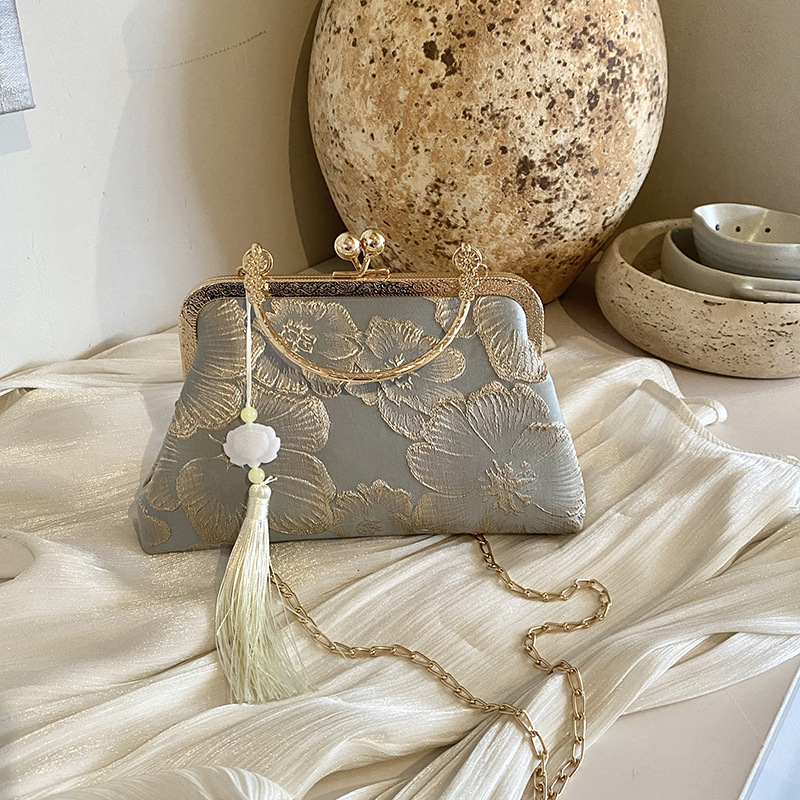 Luxury Brand Fashion Bag New Chinese-style Textured Wrap-around Handbag With Chinese Patterns. It Has High-end Texture And Charm, Suitable For Formal 