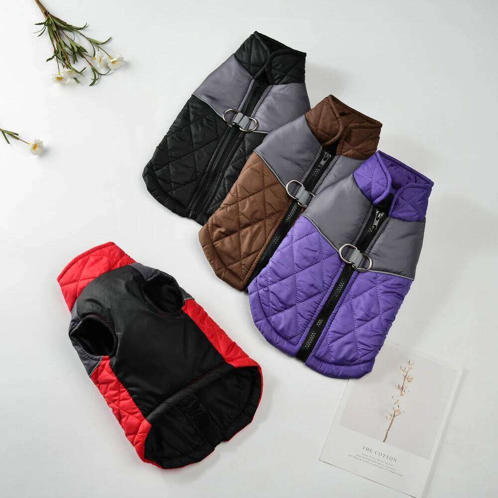 Reflective Clothes Winter Warm Pet Jacket For Small Large Dog Puppy Windproof Clothing with D-ring Labrador Pug Outfits