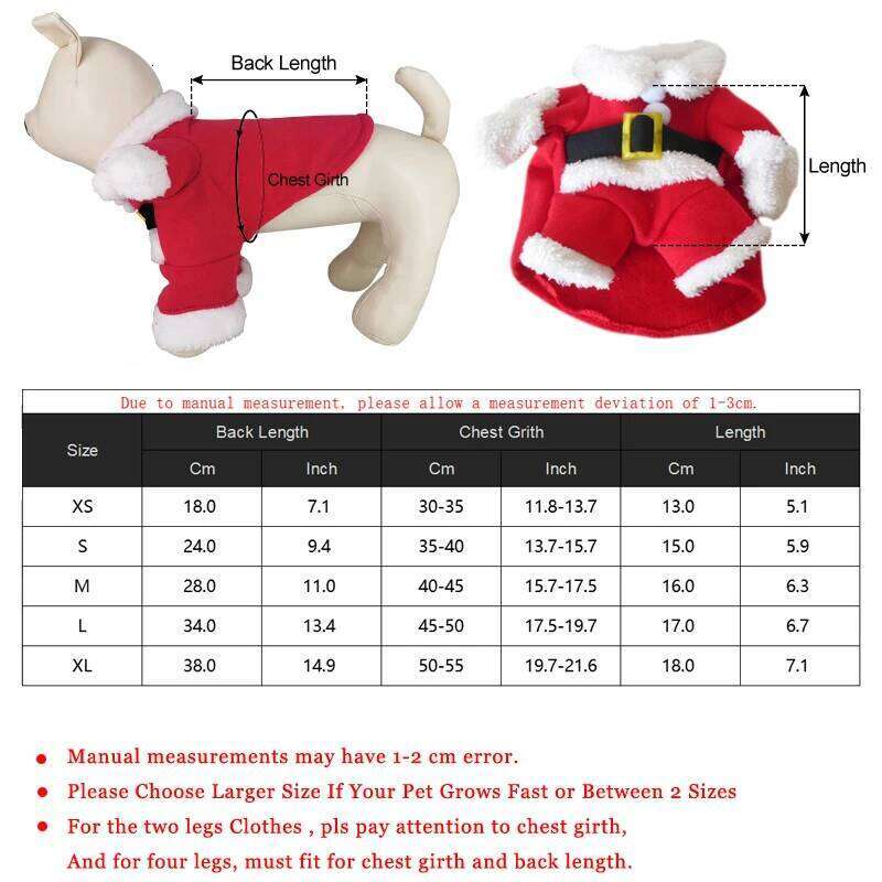 Winter Dog Christmas Cosplay Clothes Warm Pet Clothing for Small Medium Dogs Cats Funny Party Dress Up Puppy Bulldog Costumes