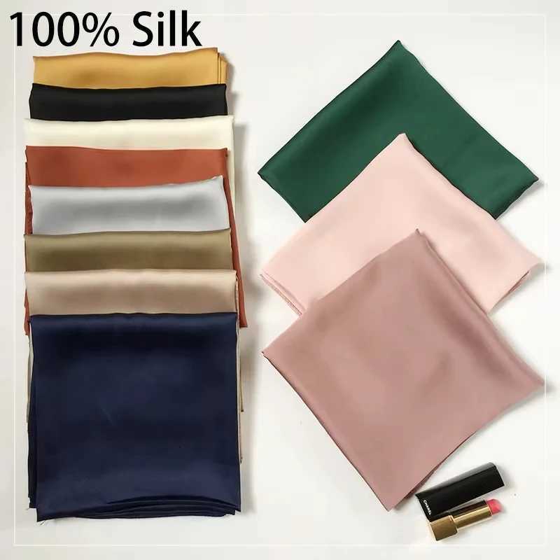 70Cm 100 Mulberry Silk Scarf Women Square Scarves Bandana Wrap Kerchief Mulberry Spring Fashion Luxury Headband Hijab Shawls Z260330