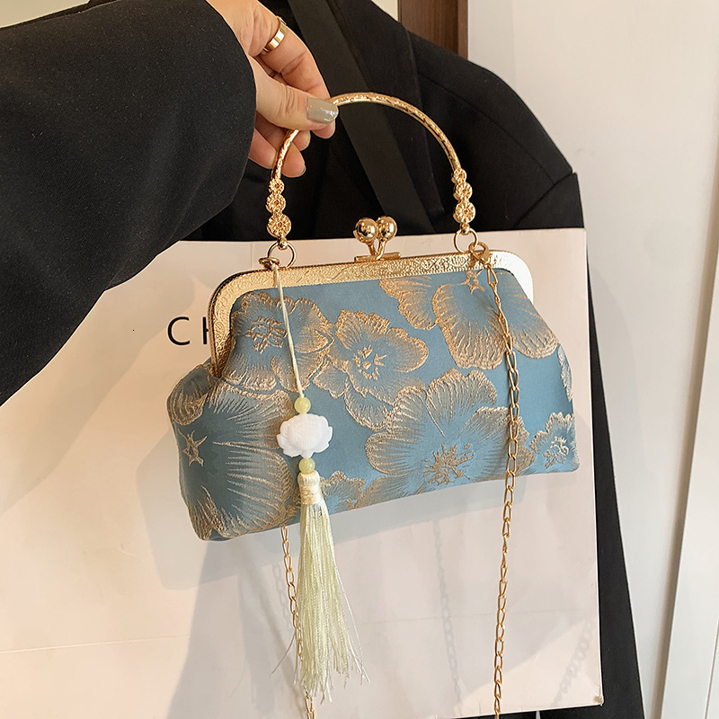 Luxury Brand Fashion Bag 2026 Spring Summer New National Style Cheongsam Lock Chain Small Bag Women Versatile Ladies Trendy Single Shoulder Crossbody 