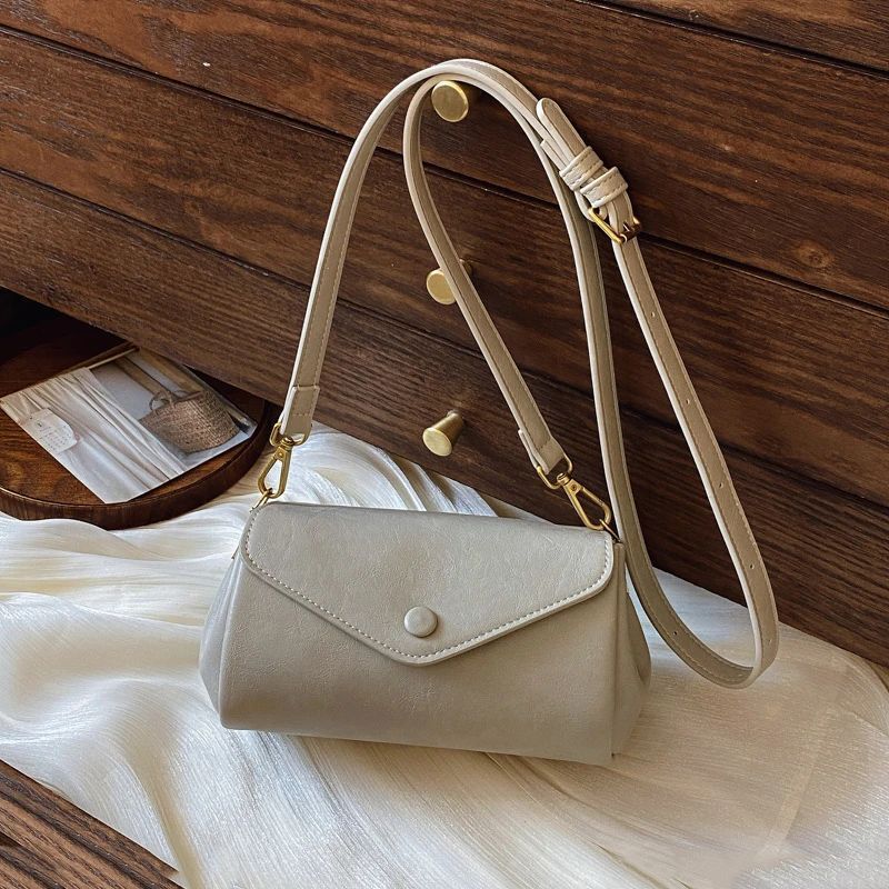 2025 New Single Shoulder Elegant Versatile Crossbody Casual Simple Commuter Soft Leather Accordion Bag for Women