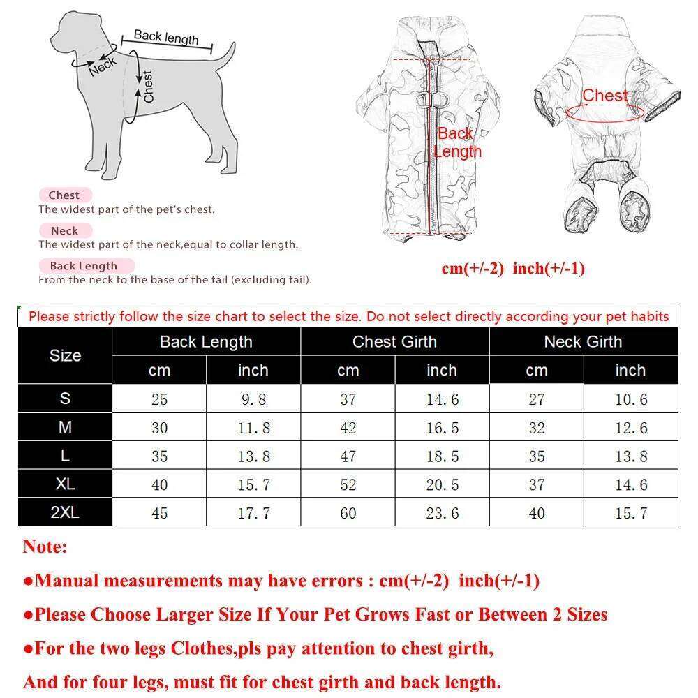 Dog Hiking Jackets Jumpsuit Winter Warm Pet Overall Camping Windproof Clothing for Small Medium Dogs Cats with D-ring Schnauzer