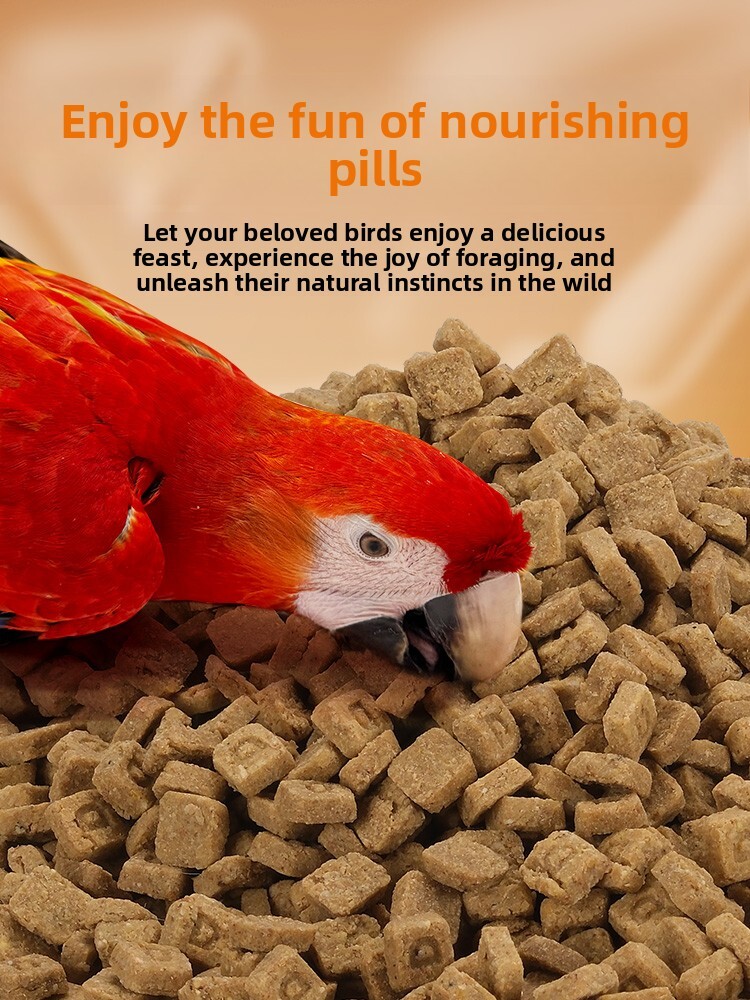 Specialized Feed Medium and Large Parrots, High-Energy Nutritional Pellets for Cockatiels, Nutritious Weight-Increasing Bird Food
