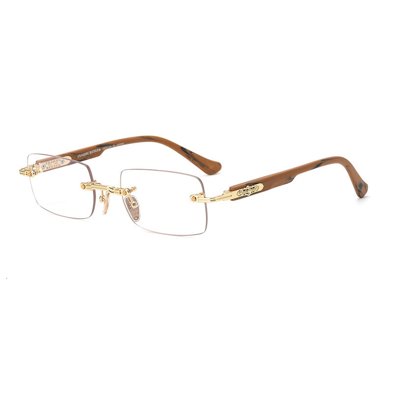 Luxury Brand Designer Sunglasses New Perforated Frameless Anti-Blue Light Glasses For Men And Women, Korean And Japanese Style, Same Design As Kloris,