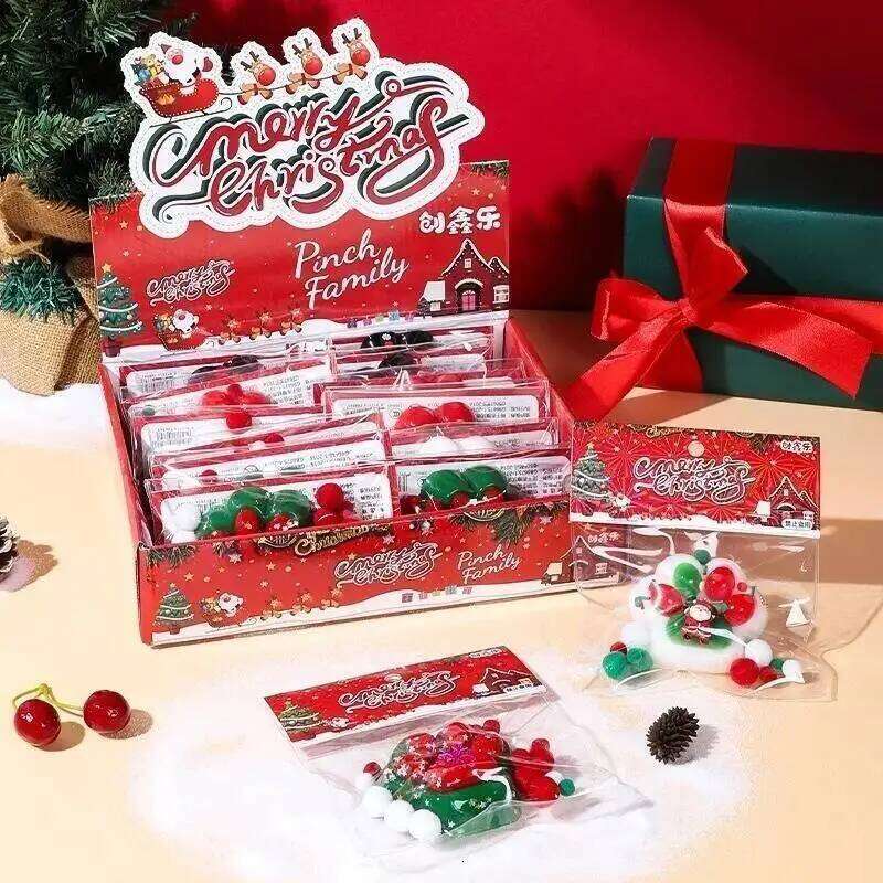 Christmas Claw Squishy Fidget Cute Slow Rebound Stress Relief Pinch Decompression Xmas Gift Cat Paw Soft Squeeze Toy