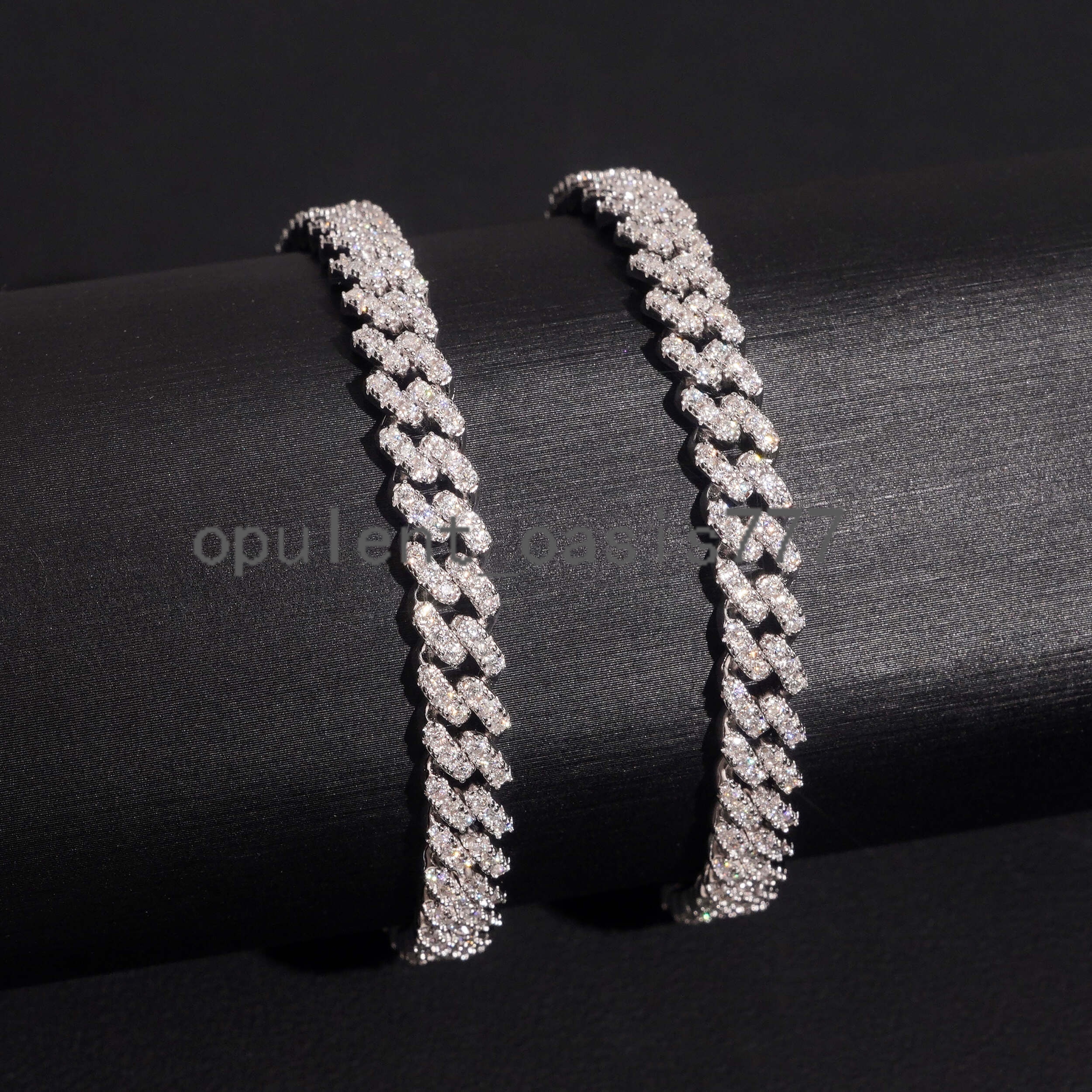 Hot Sale 6mm Custom Hip Hop Jewelry Iced Diamond Brass VVS Moissanite Cuban Link Chain Bracelet Mens Luxury