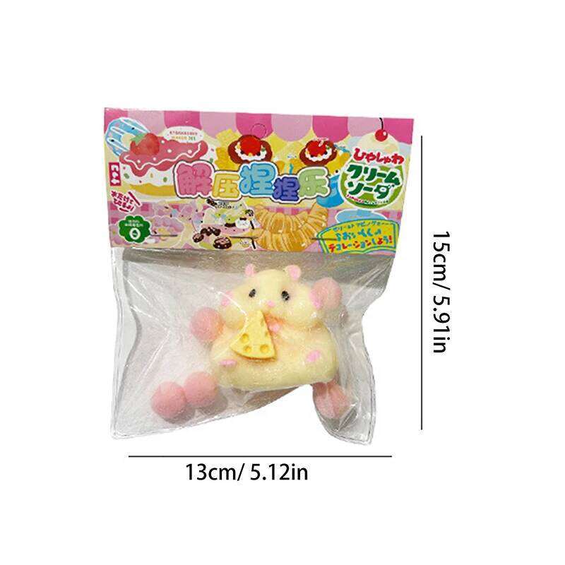 New Cartoon Hamster Pinch Squishy Hand Relax Toy Decompression Squeeze Fidget Sensory Toys For Kids Adults Gift