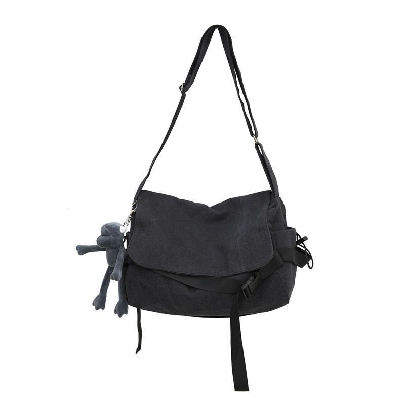 Canvas Crossbody Bag Men, Trendy Brand, Large Capacity, Ins Japanese Style, Versatile, Vintage Backpack, Simple and Casual for Men