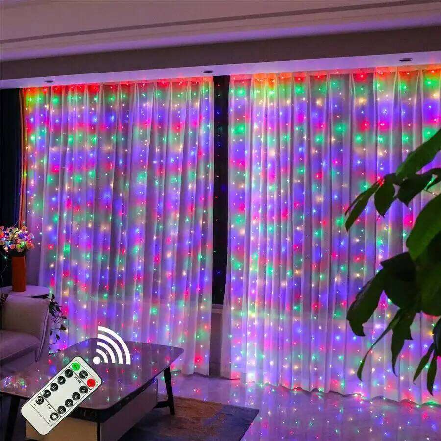 Curtain Lights Garland Merry Decorations For Home Christmas Ornaments Xmas Gifts Navidad 2026 New Year Decor