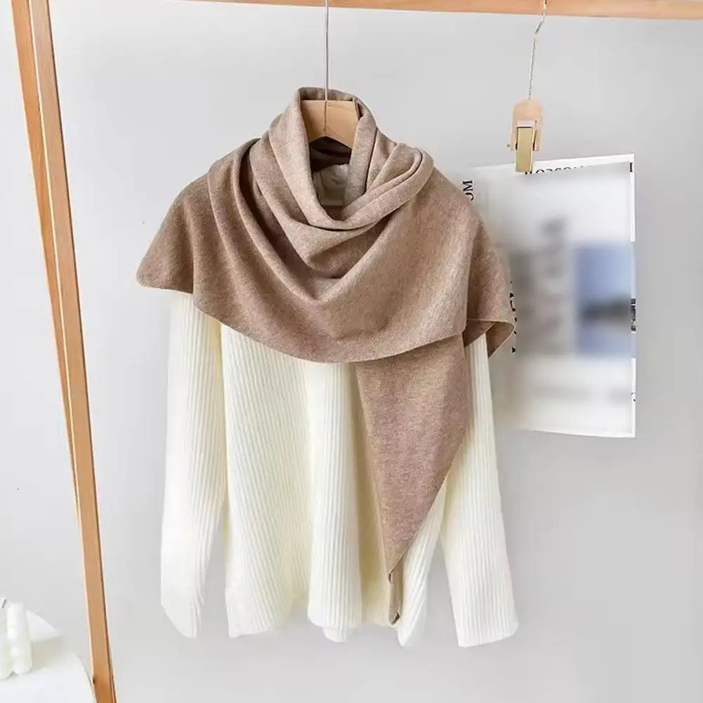 fashion Korean Triangle scarf shawl Womens Neck Wrap Wool Blended Female Thickened Warm Shoulder Shawl Winter Gift 260325